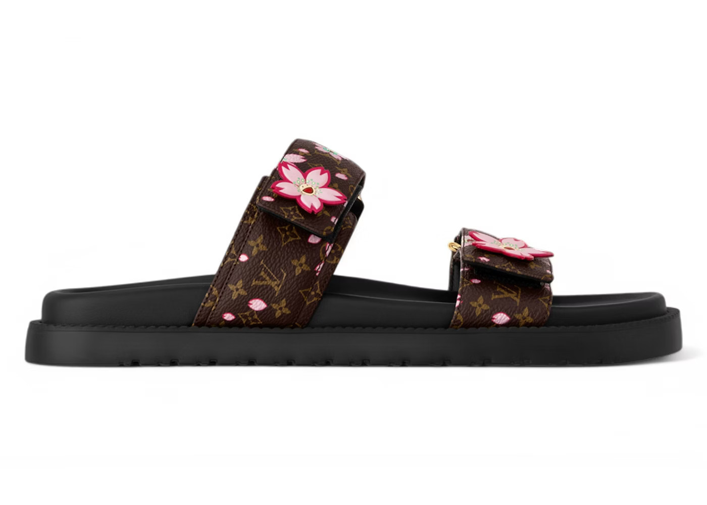 Louis Vuitton x Takashi Murakami LV Sunset Flat Comfort MuleCherry Blossom Sakura Brown (Women's) | StockX