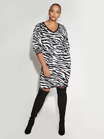 zebra-print sweater sheath dress - gabrielle union collection | New York & Company