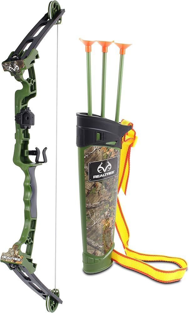 NKOK Realtree Jr. Compound Bow Set; PVC Tipped Suction Cup Arrows Can Be Propelled Up to 40 Feet;... | Amazon (US)