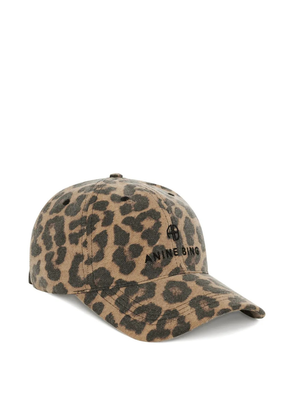 ANINE BING Jeremy leopard-pattern baseball cap - Neutrals | Farfetch Global