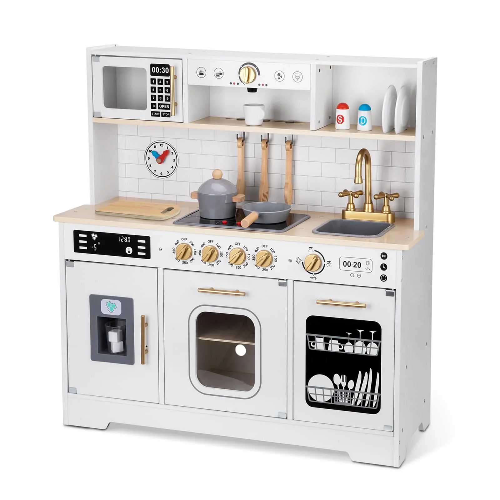 OOOK Kids Play Kitchen Set, Kitchen Set for Kids with Plenty of Play Features,Sink,Oven,Range Hoo... | Walmart (US)