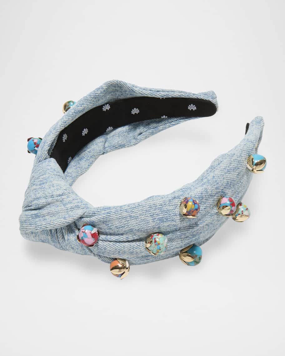 Knotted Denim Terrazzo Headband | Neiman Marcus