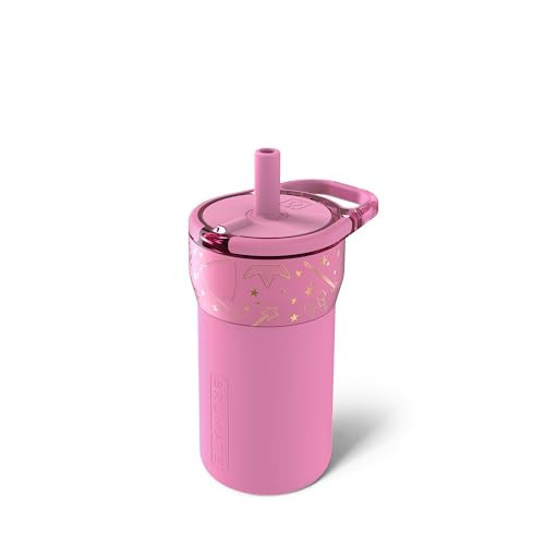 BrüMate Leap 12oz 100% Leakproof Kids Tumbler with Handle and Silicone Soft Straw | Drop Resistant Silicone Sleeve | For Kids 4+ | Insulated Stainless Steel | Cup Holder Friendly | 12oz (Princess) | Amazon (US)