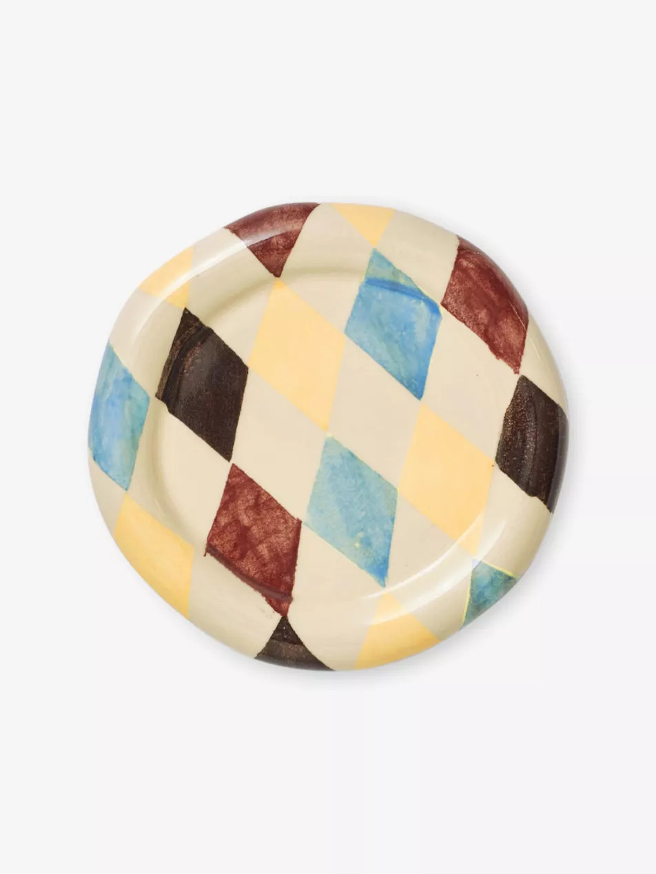 Harlequin-Pattern Ceramic Saucer | Selfridges