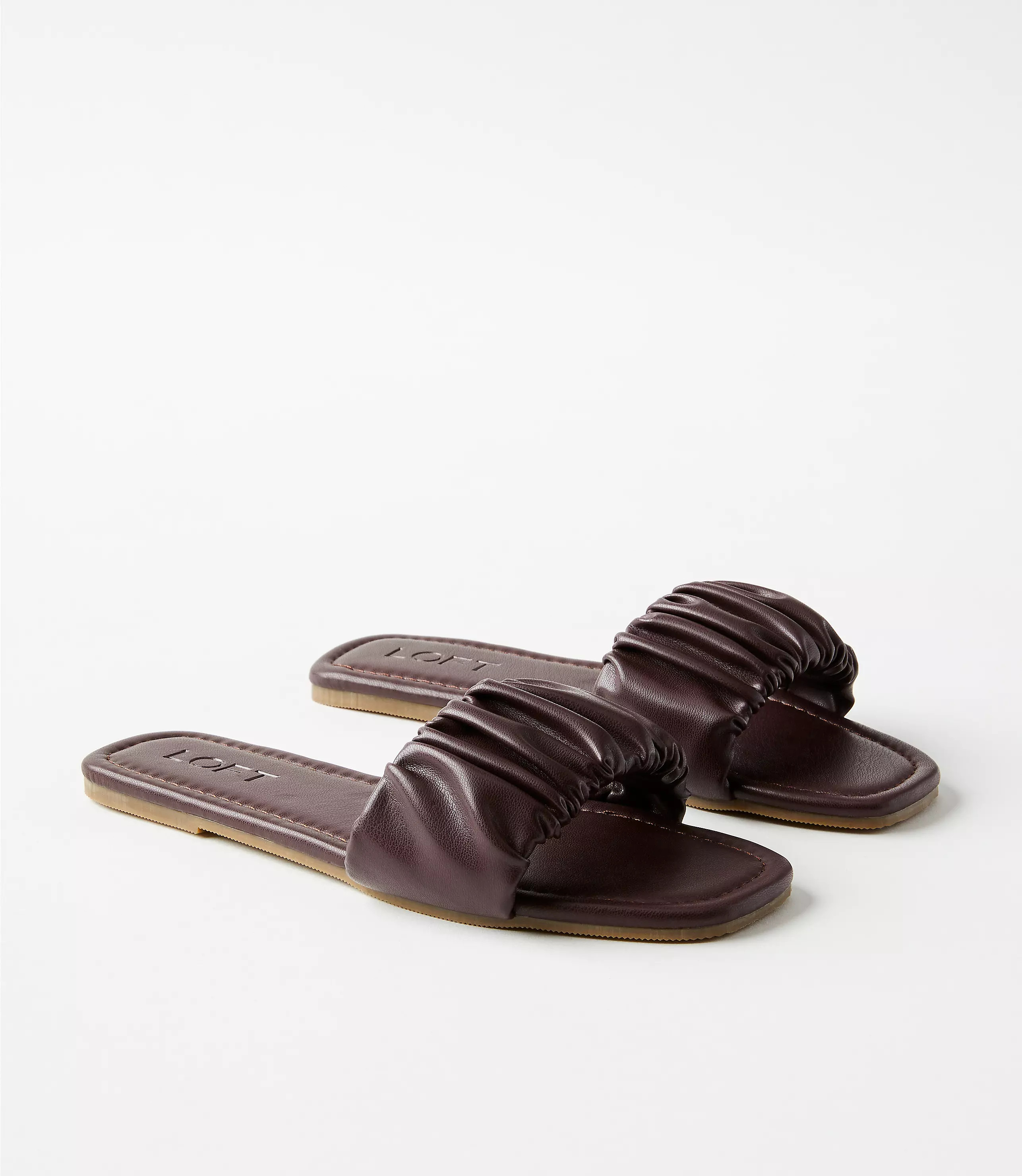 Cinched Slide Sandals | LOFT