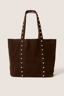 EVEREVE Women's Sloane Studded Tote Bag, Brown | Evereve