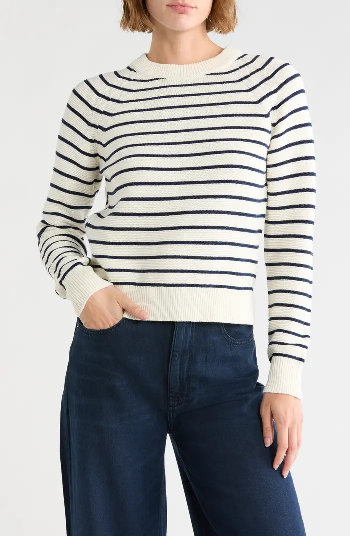 French Connection Mozart Stripe Crewneck Sweater | Nordstromrack | Nordstrom Rack