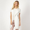 Click for more info about Designer ivory sleeveless longline waistcoat