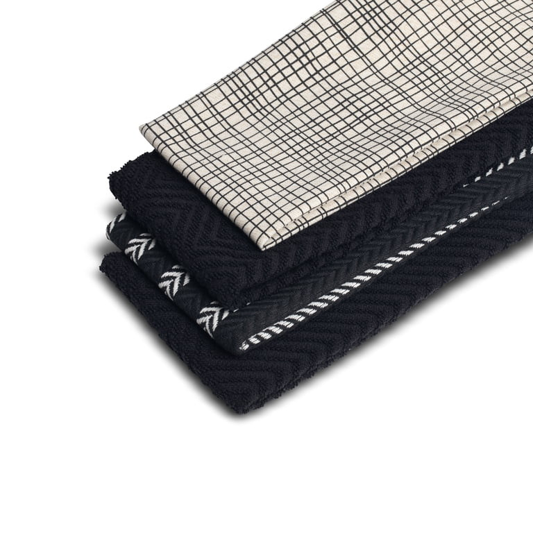 Thyme & Table 4-Pack Kitchen Towels, Crosshatch | Walmart (US)