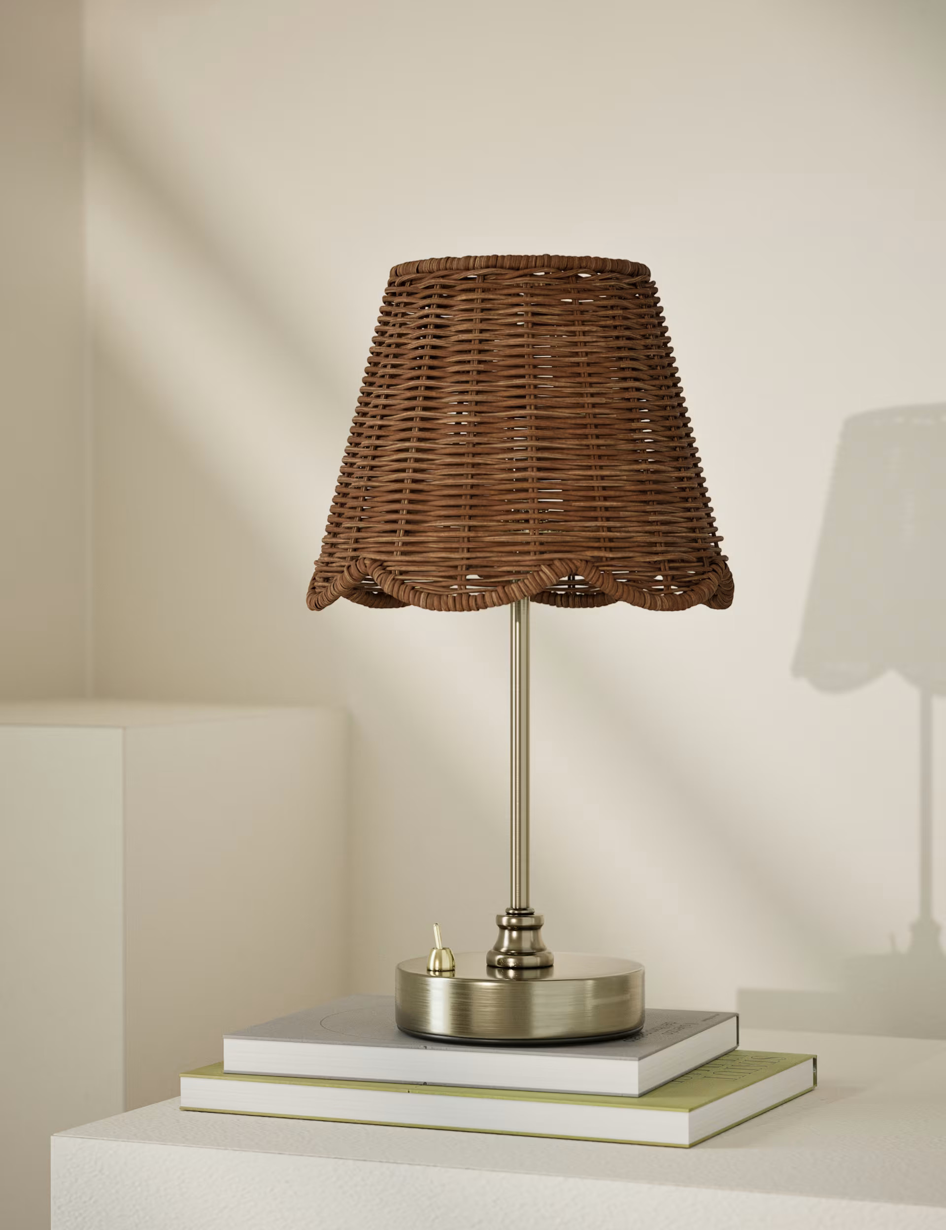 Wicker Scallop Rechargeable Table Lamp | Marks & Spencer (UK)