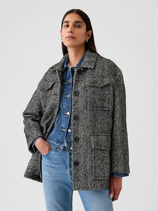 Herringbone Belted Utility Jacket | Gap (US)