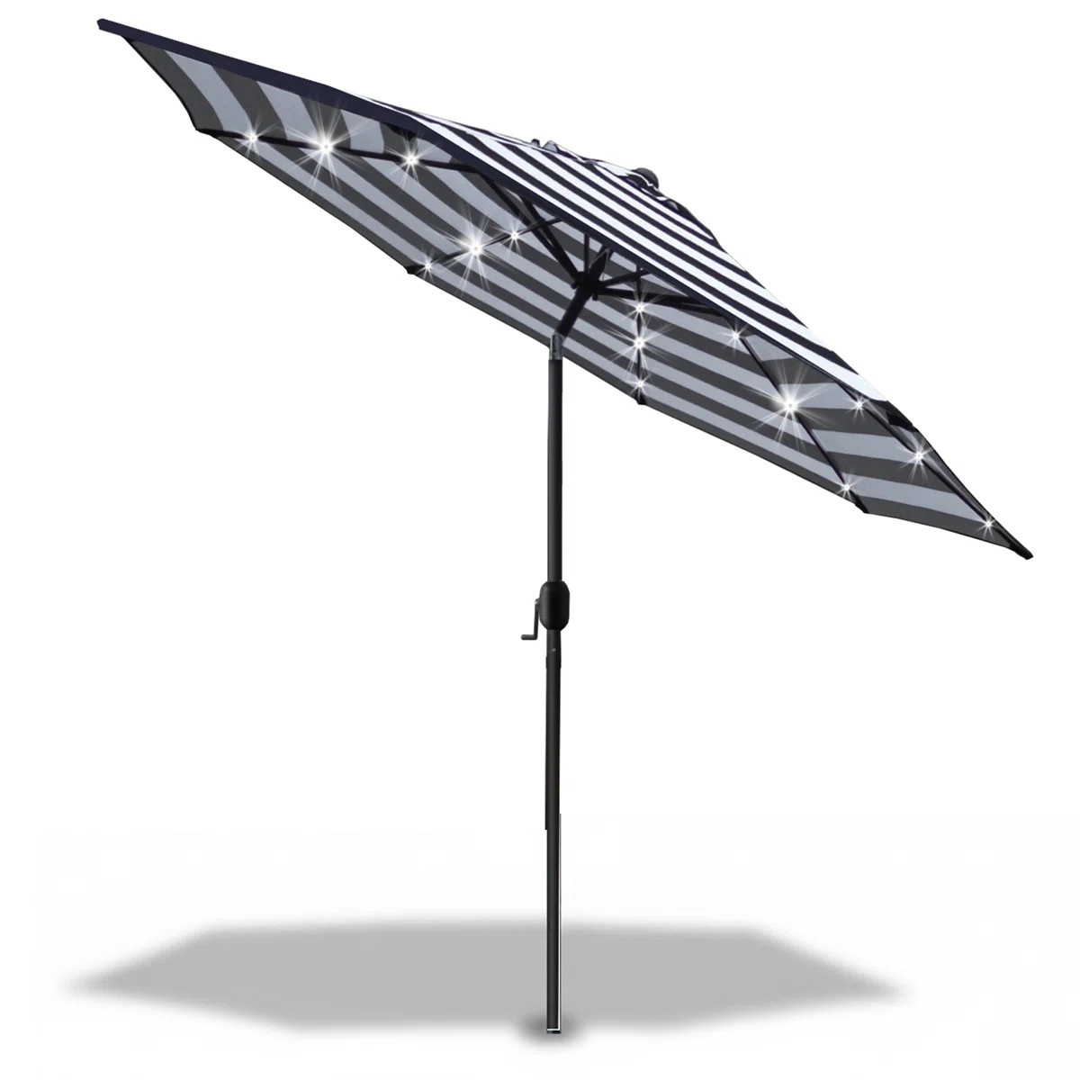 Balkar 9ft Lighted Tilt Market Umbrella | Wayfair North America