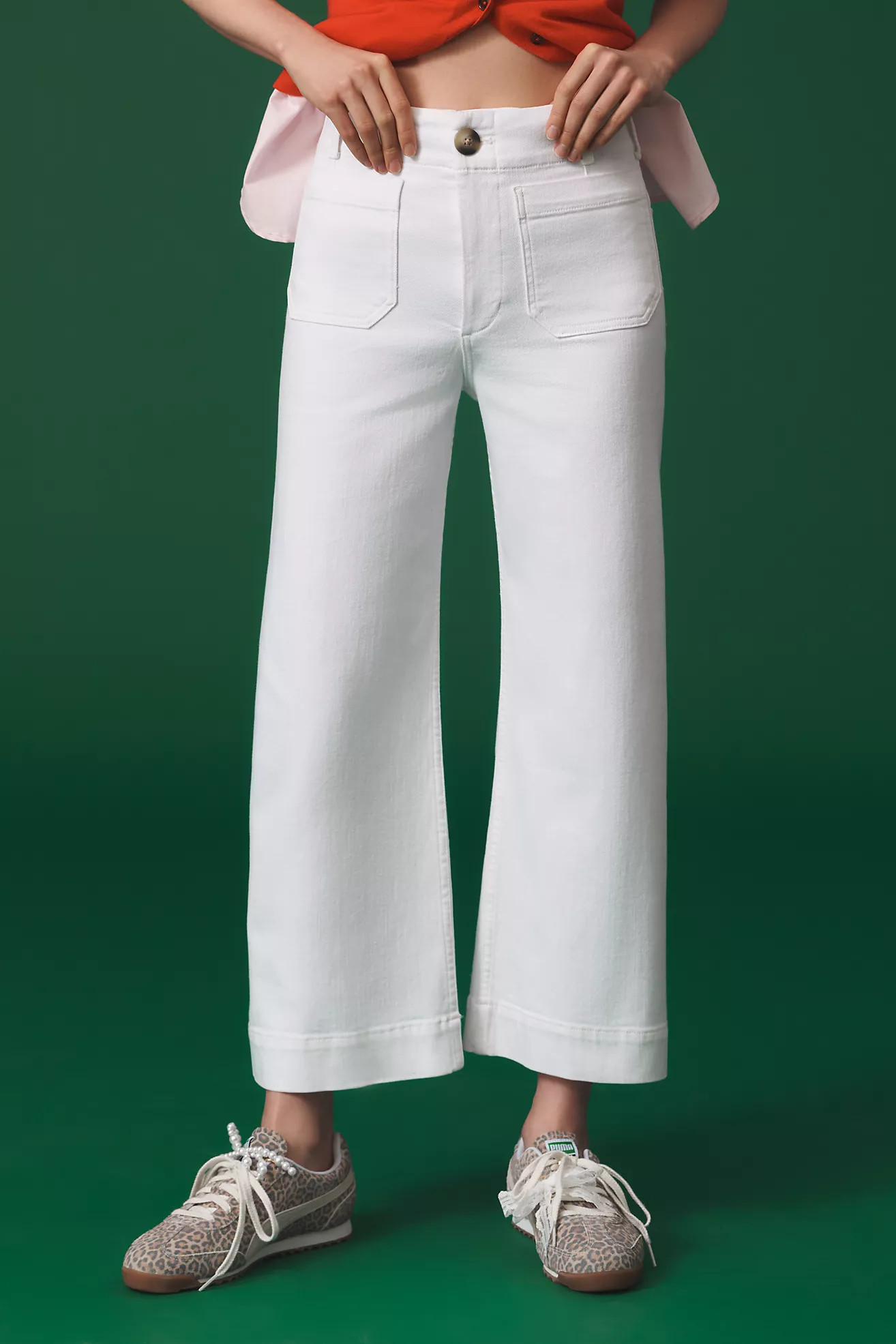 The Colette Cropped Wide-Leg Jeans by Maeve | Anthropologie (US)