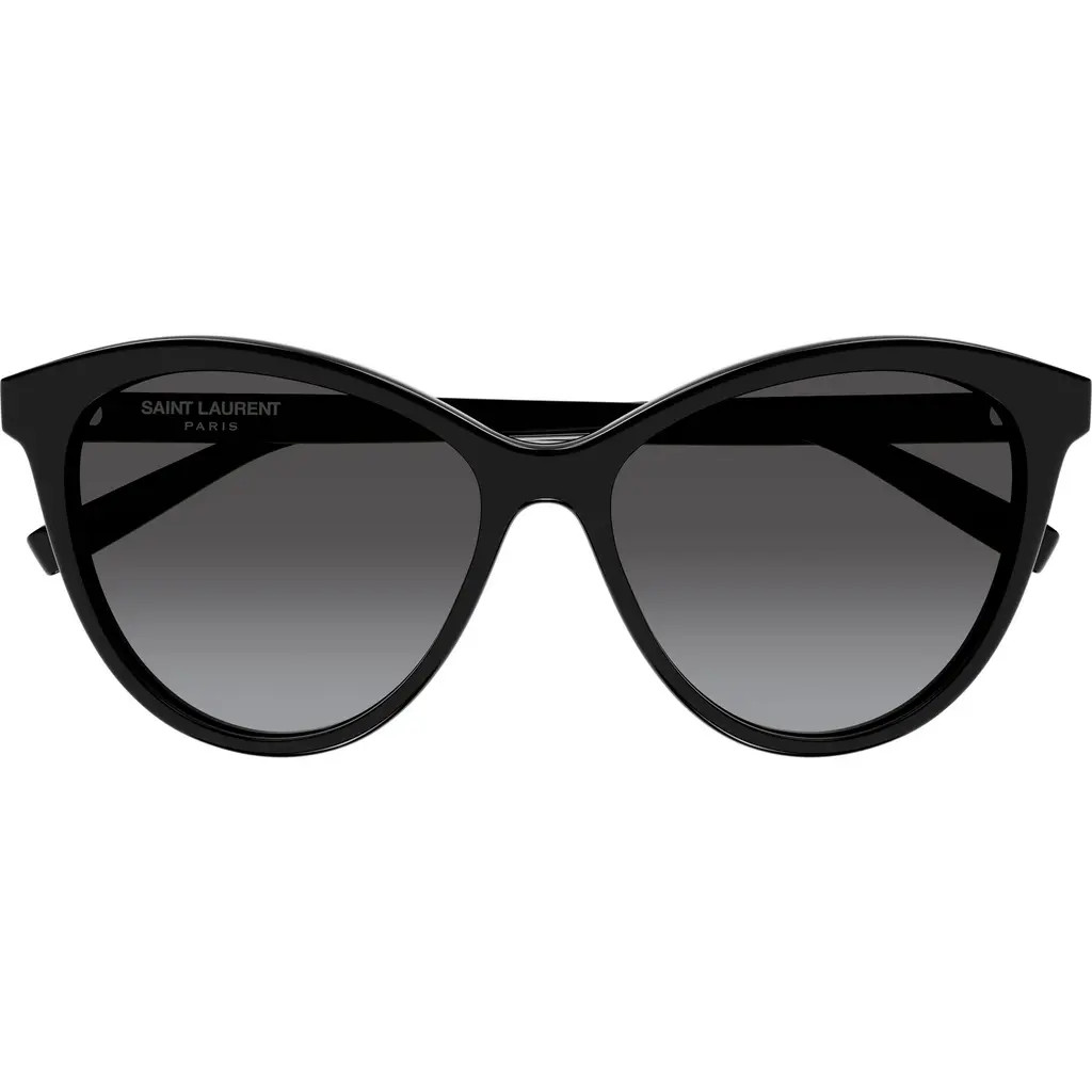 Saint Laurent 57mm Cat Eye Sunglasses in Black at Nordstrom | Nordstrom