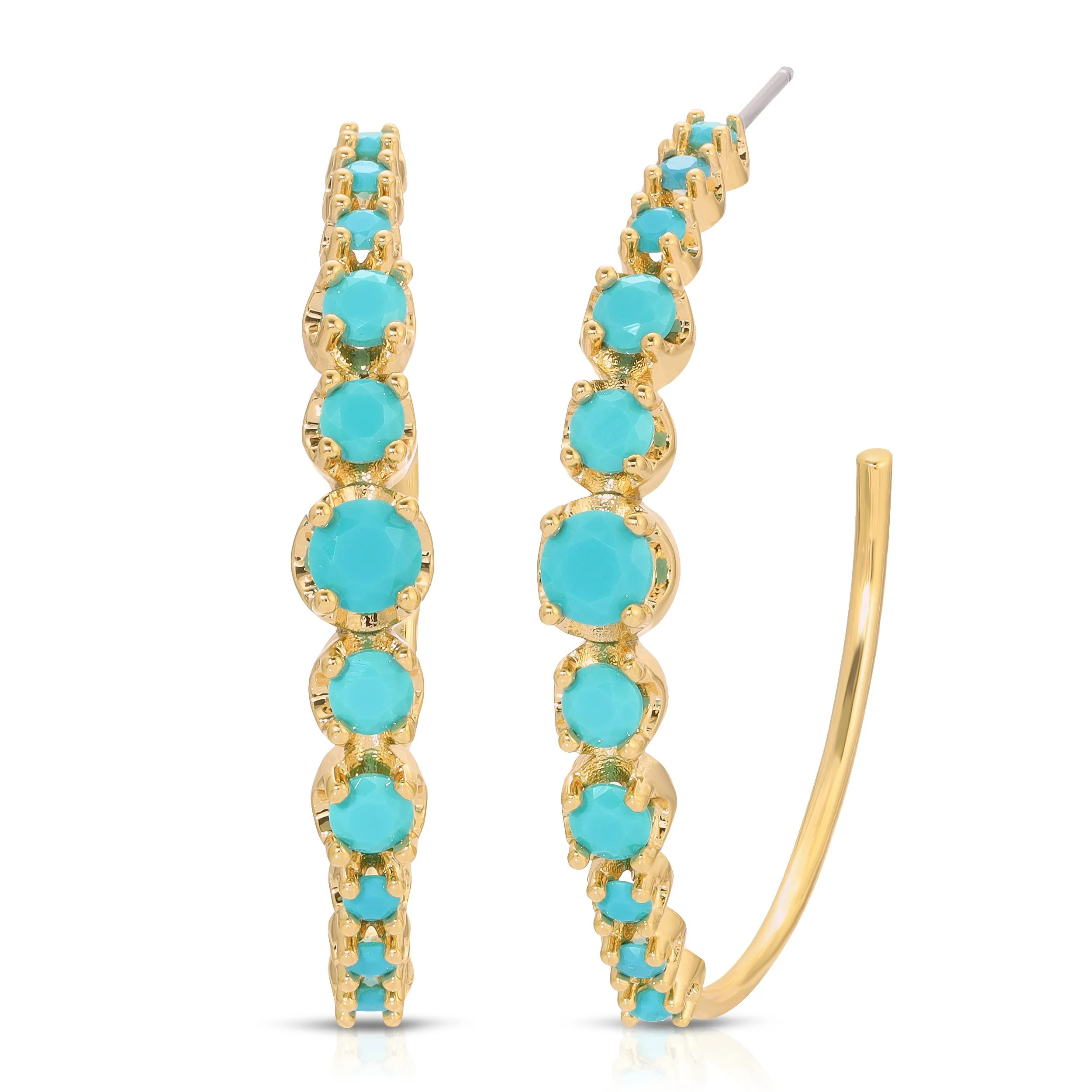 Alexandria Hoop - Turquoise | Joy Dravecky
