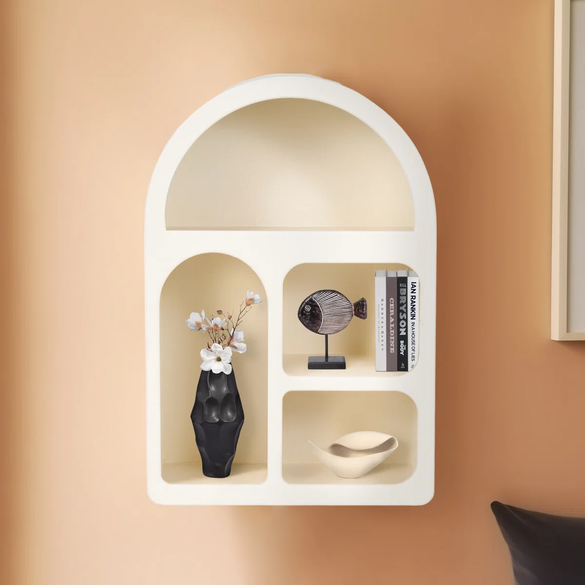 Ljiljan Lark Manor White 24" Arch Rough Finish MDF Wall Shelf – Transform Your Space With Elega... | Wayfair North America