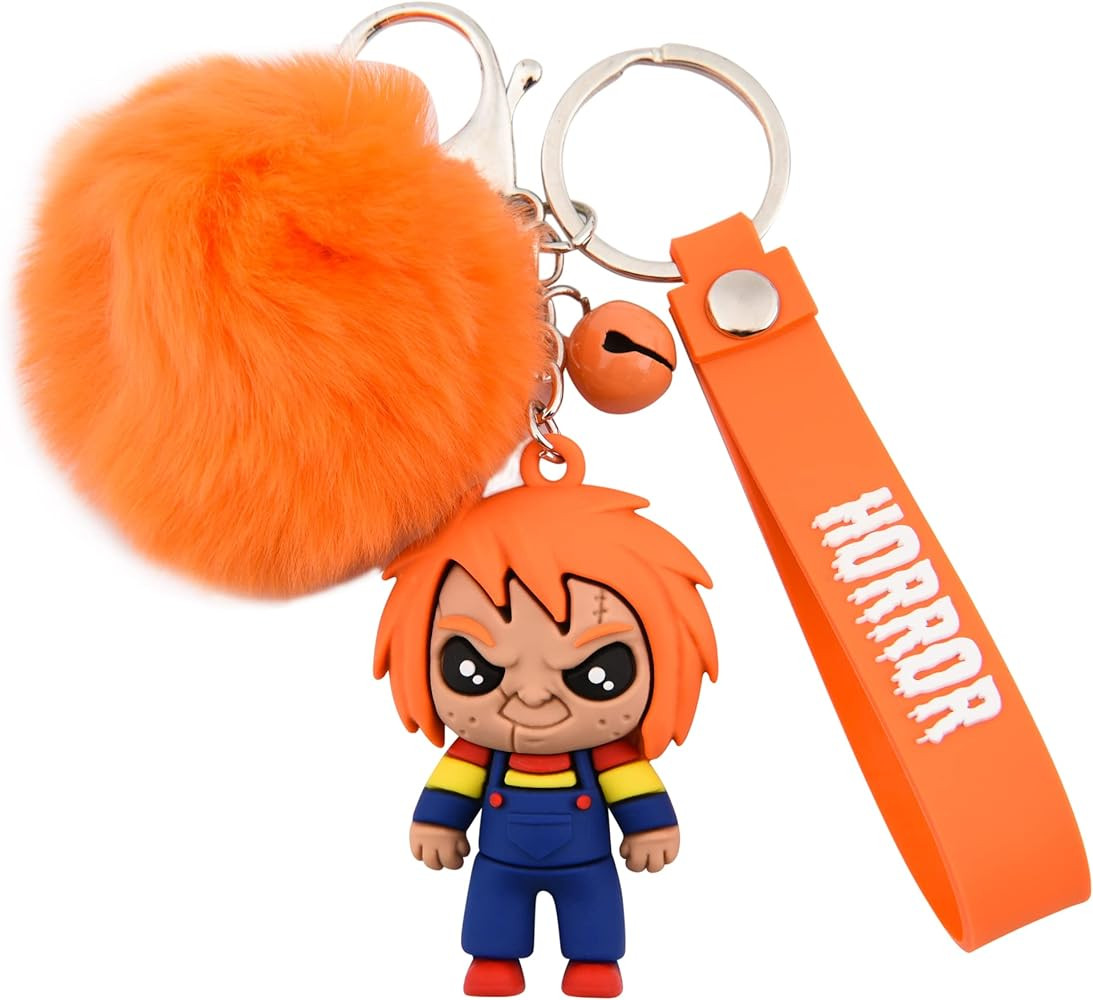 CEMMY XU Women Men Halloween Keychain Horror Movie Keychains Small Bell for Party Favor | Amazon (US)