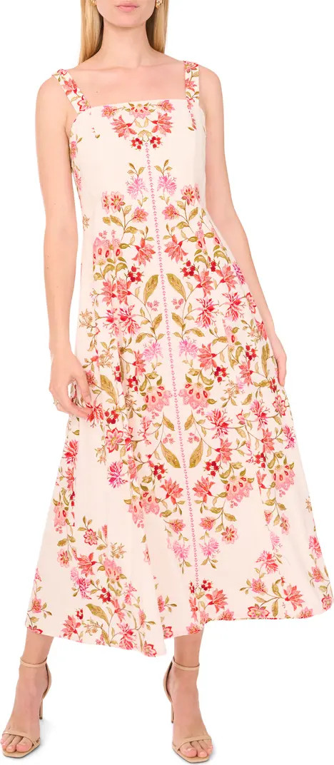 CeCe Embroidered Floral Midi Dress | Nordstromrack | Nordstrom Rack