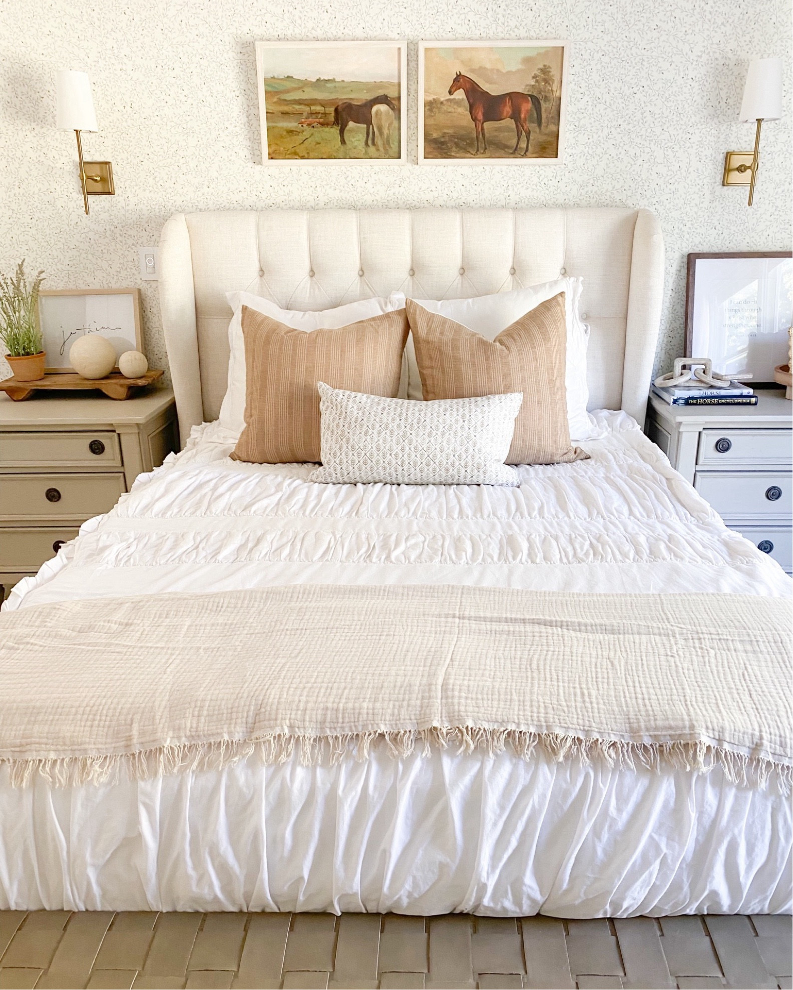 Wayfair best selling bed in Emily’s home- talc linen wingback upholstered bed at such an affordable price from Wayfair perfect for any bedroom- girls bedroom, guest bedroom or master bedroom 🫶🏼 @wayfair #bed #wayfair #wayfairpartner #ad 

#LTKHome #LTKSaleAlert #LTKStyleTip