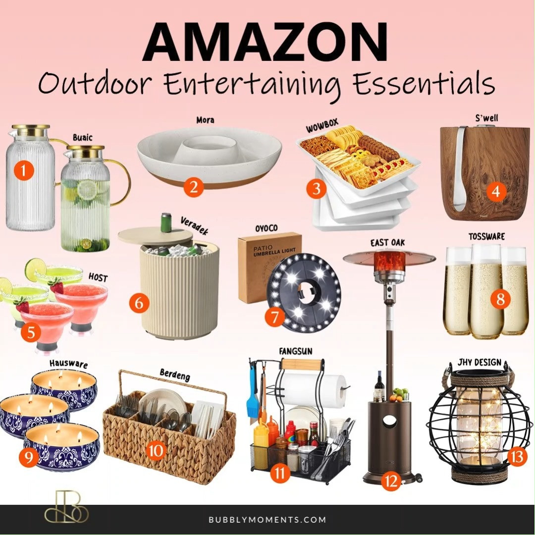 Outdoor entertaining made easy 🌿✨ These Amazon finds are perfect for creating a cozy and stylish space for your next gathering. From comfy seating to simple décor and lighting, everything helps set the mood for relaxing and hosting friends and family.
Whether it’s a casual hangout, weekend BBQ, or evening drinks, these essentials make your outdoor space feel warm and inviting. Save this for your next setup and refresh your patio or backyard with pieces you’ll use again and again! 🌞🍹
#LTKHome #LTKFinds #LTKStyle #OutdoorLiving #PatioDecor #BackyardGoals #AmazonFinds #HomeInspo #OutdoorStyle #SummerVibes #GardenParty #BackyardInspo #OutdoorDecor #PatioInspo #EntertainAtHome #CozyOutdoor #HomeDecor 

 