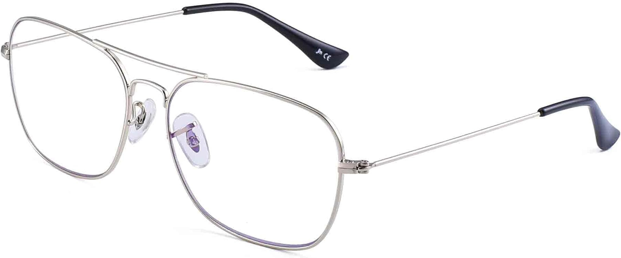 JM Aviator Blue Light Blocking Computer Glasses, Square Eye Protect Video Eyeglasses Anti Glare M... | Amazon (US)