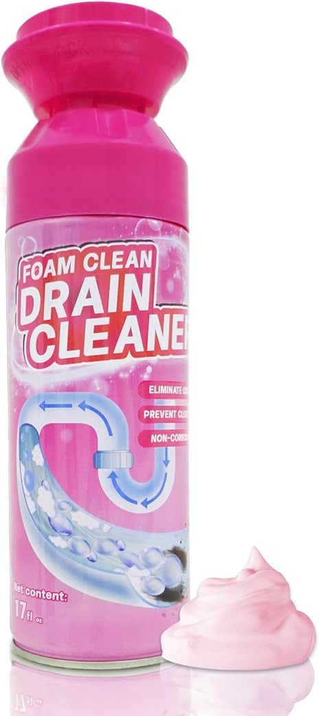 Foam Drain Cleaner, Drain Sink Cleaner and Deodorizer, Clog Remover for Kitchen, Sinks, Tubs (1 P... | Amazon (US)
