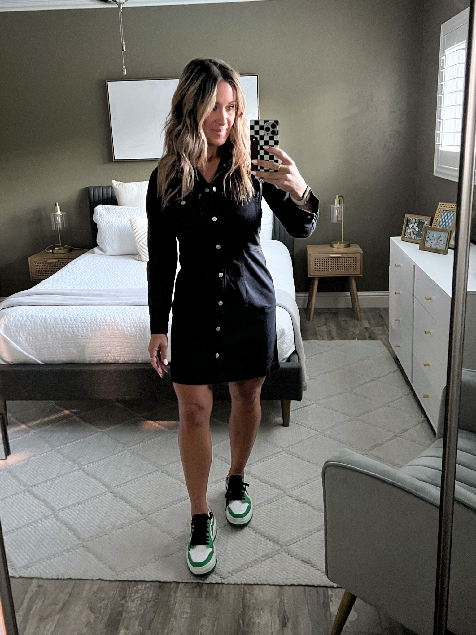 The comfiest Levi’s black denim dress and J’s 

#LTKstyletip #LTKBacktoSchool #LTKworkwear
