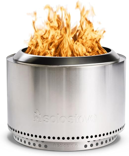 Solo Stove Yukon 2.0 + Stand, 27 Inch Smokeless Fire Pit – Portable Stainless Steel Outdoor Fir... | Amazon (US)