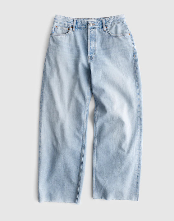 Low-Slung Baggy Crop Jeans in Foster Wash | Madewell