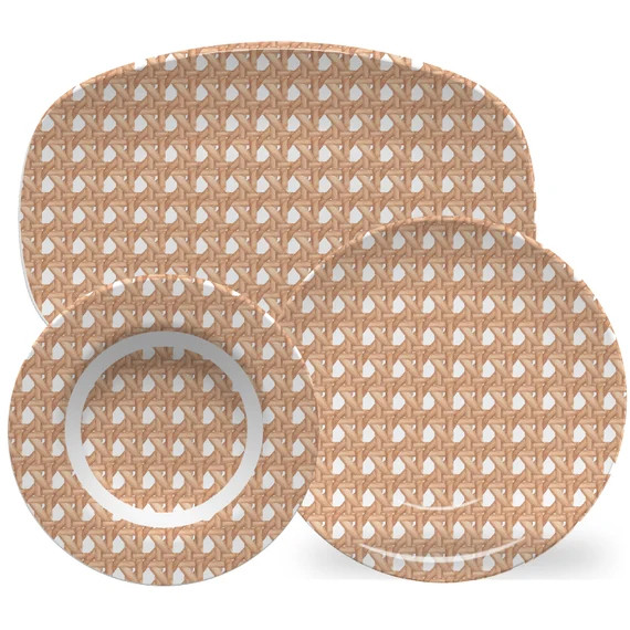 Luxury Winsome Wicker HeatSafe™ Dinnerware - Oven Safe, Microwave Safe, Dishwasher Safe, BPA Fr... | Etsy (US)