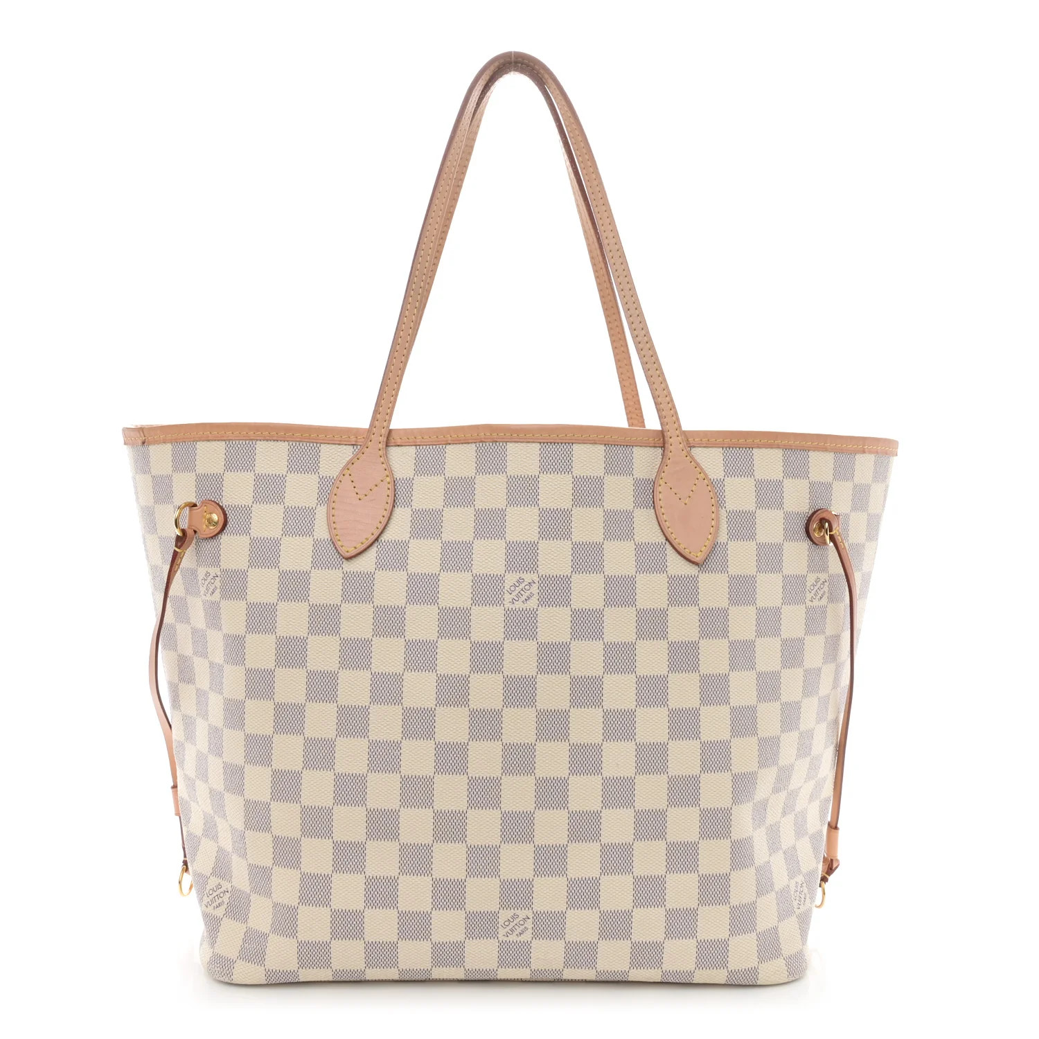 Damier Azur Neo Neverfull MM Rose Ballerine | FASHIONPHILE (US)