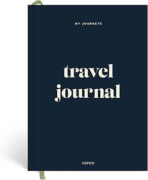 Papier A5 Hardback Travel Journal - New Horizons Print | Hardcover Vacation Trip Itinerary Planne... | Amazon (US)