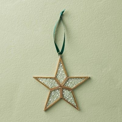 Brass Star Christmas Tree Ornament with Bubble Glass - Hearth & Hand™ with Magnolia | Target