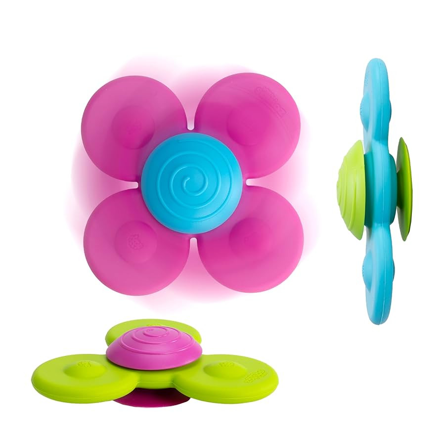 Fat Brain Toys Whirly Squigz, Silicone Spinners and Suction Toys for Kids 10 Months and Up | Amazon (US)