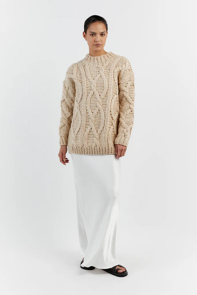 ELLIS NATURAL CABLE KNIT JUMPER | DISSH