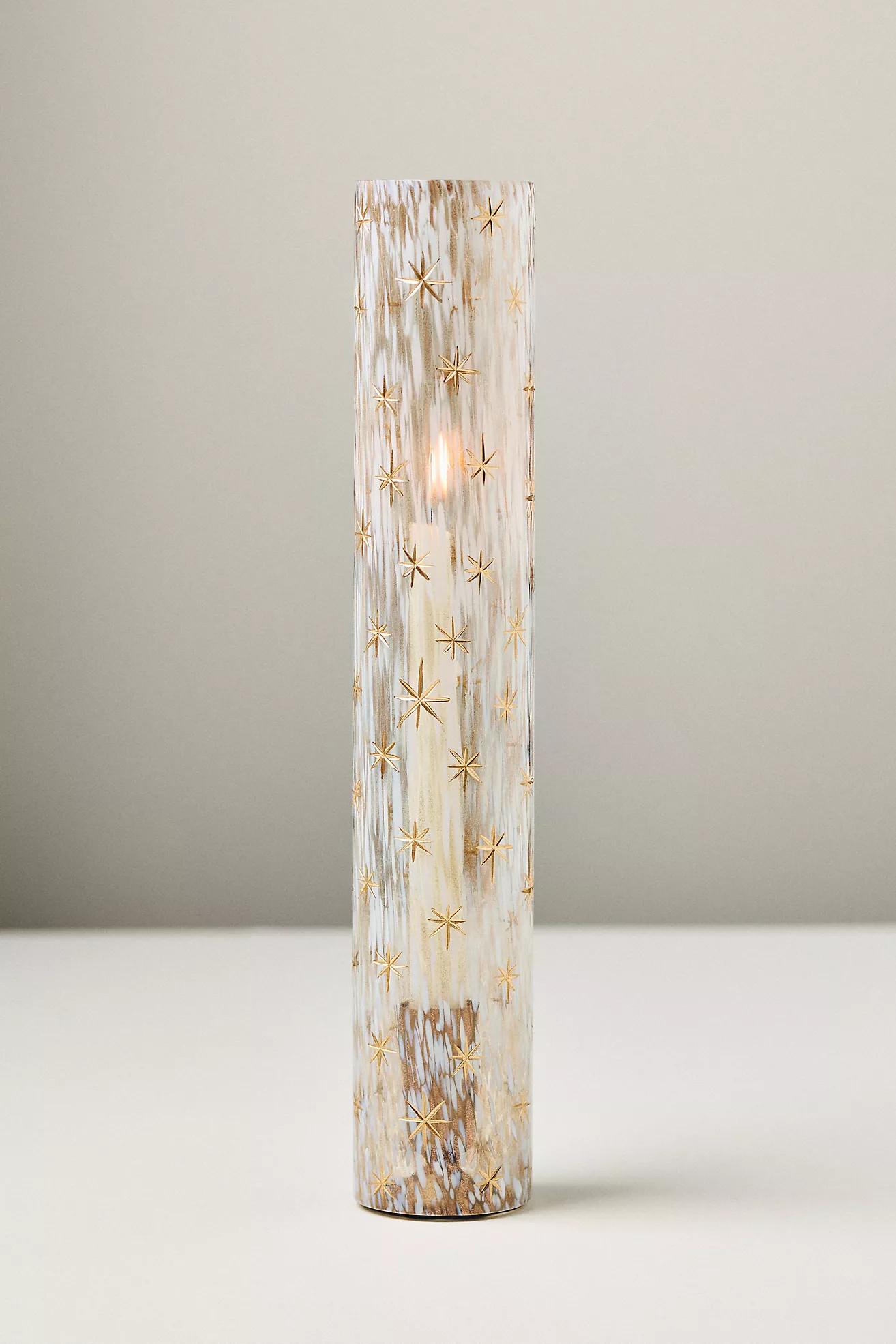 Celestial Etched Chimney Glass Candle Vase | Anthropologie (US)