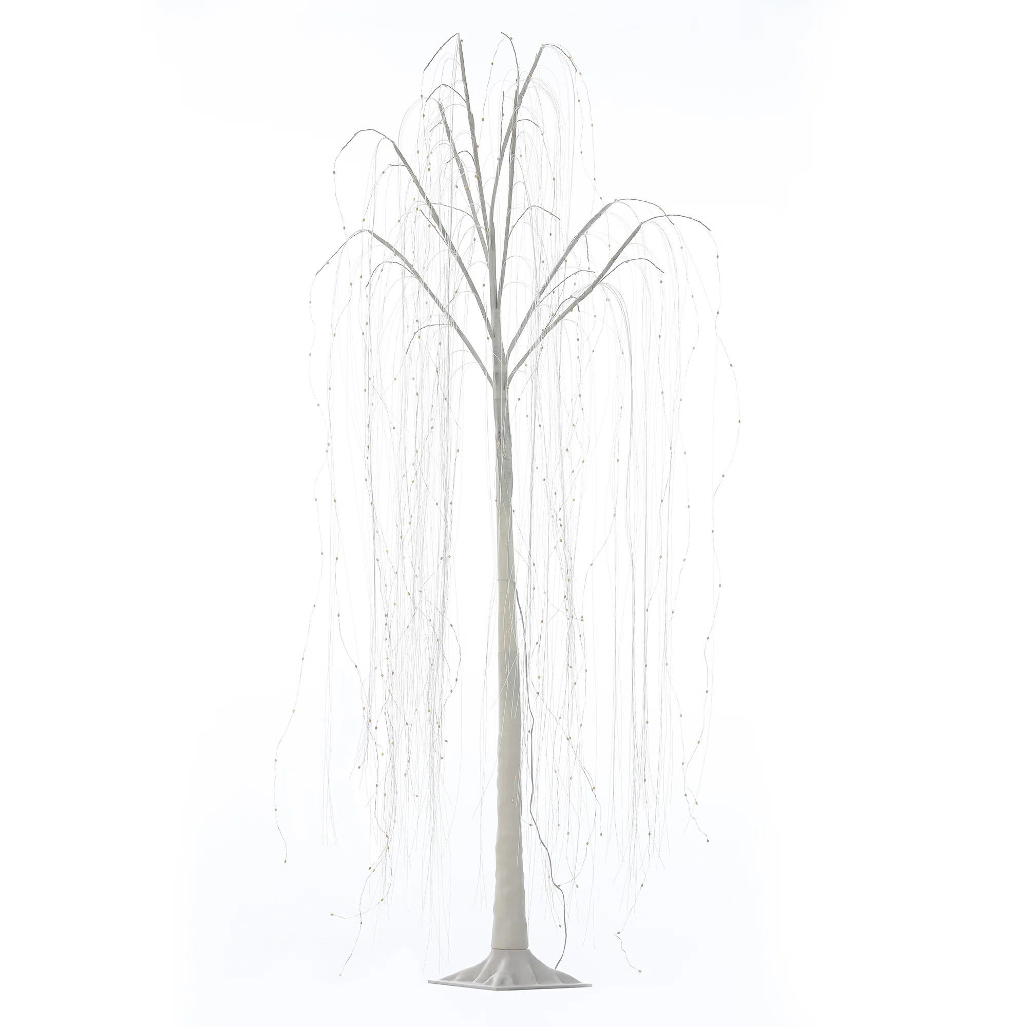 Roxanne Artificial Lighted LED 70.87" H White Willow Tree Decoration | AllModern