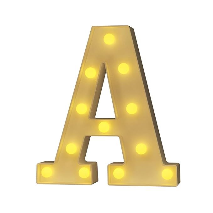 YOUZONE LED Marquee Letters LED Letter Lights Alphabet Light Up Sign Decoration Letters A - Z Sym... | Amazon (US)