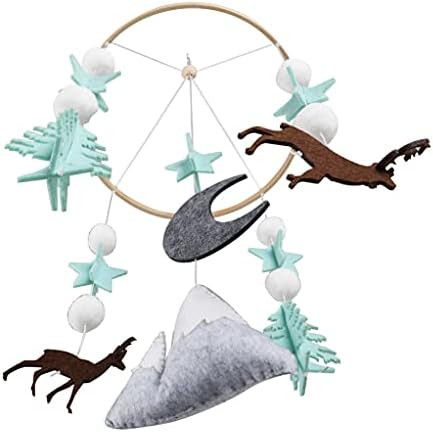 Baby Crib Mobile for Boys and Girls: Baby Shower Gift Set Nursery Decor Woodland Starry Night Stars  | Amazon (US)