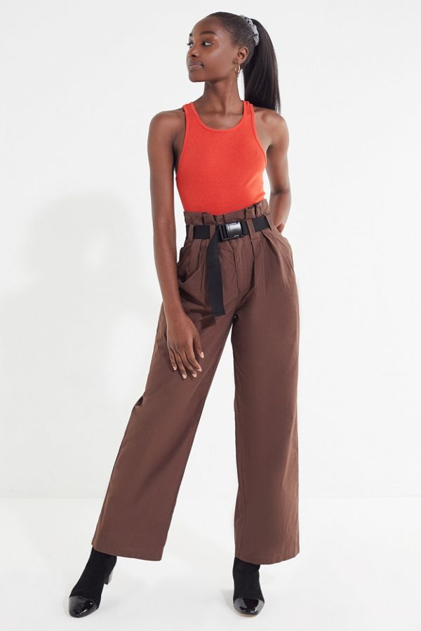 UO Sienna Belted Paperbag Pant | Urban Outfitters (US and RoW)