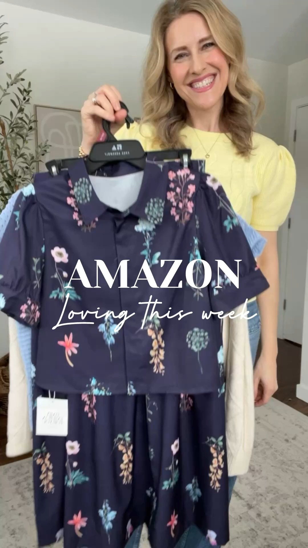 New Amazon finds I’m loving! Two lovely sweaterknit short sleeve tops, lots of colors to choose from. The yellow is soft and stretchy. The cardigan has more of an open weave so you may want a cami underneath. Both are comfy and can go from work to weekend. I sized up to medium but you don’t have to. The shirt and skirt set looks amazing! Cheap polyester fabric but comfortable and smooth. Skirt has a mini slip. Elastic waist. I sized up one size to a medium and glad I did! Finally I own the cableknit sweater in red and now off white; love it. Soft and fits true to size, I’m a medium. #amazonfashion #amazonfinds 

#LTKOver40 #LTKmomlife