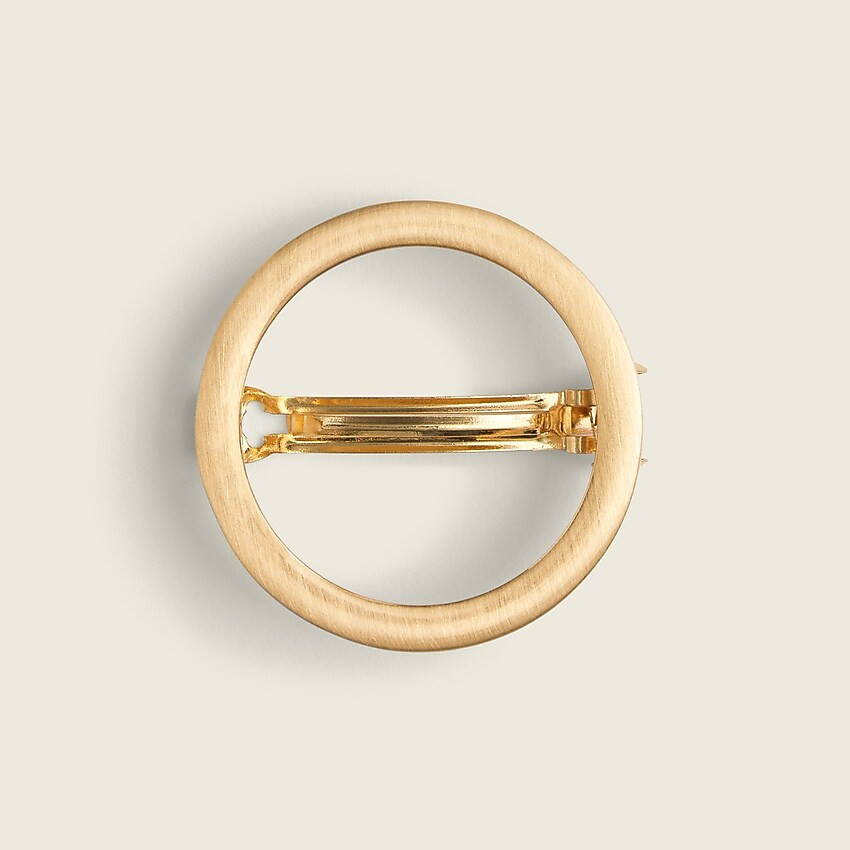 Oval barrette in brushed metal | J. Crew US
