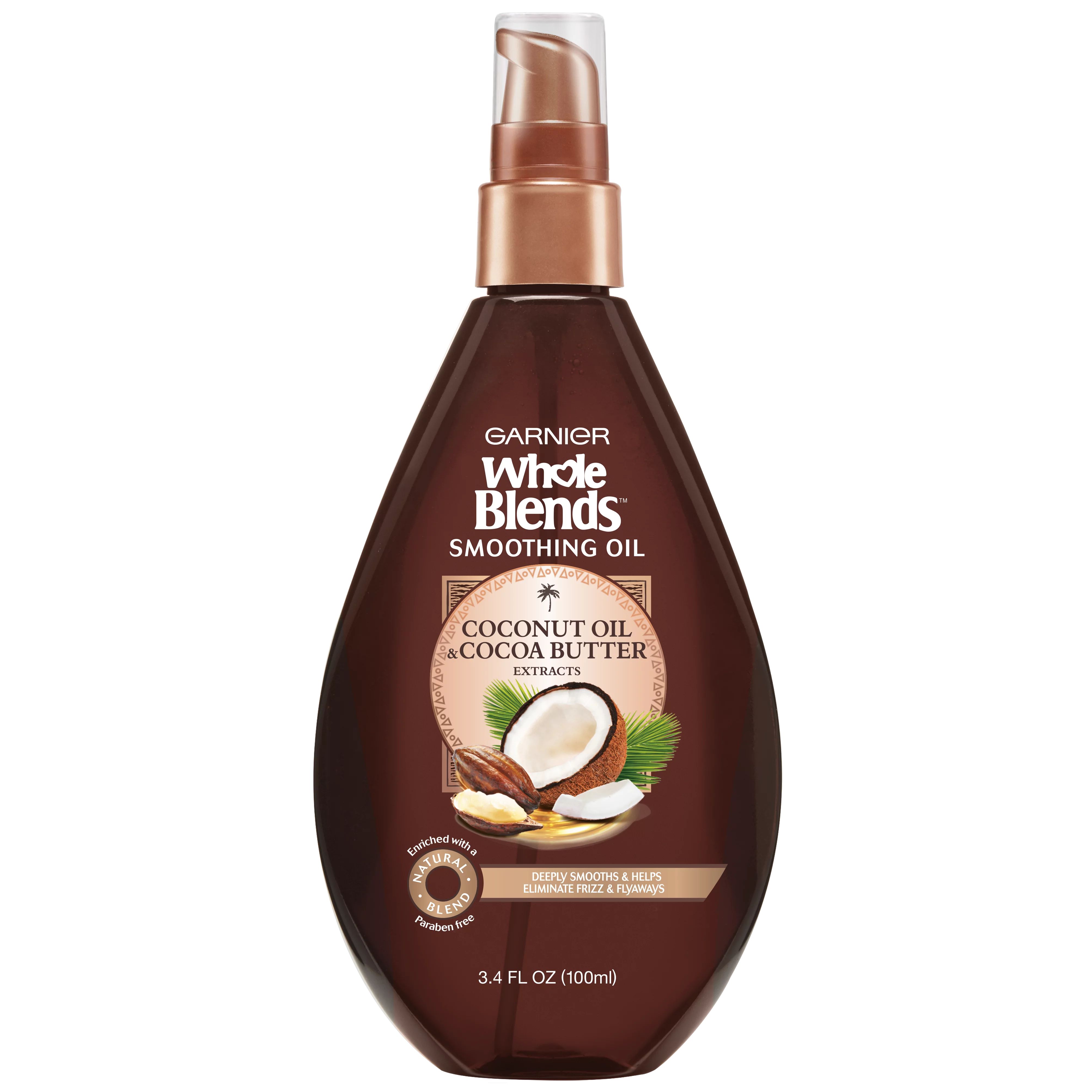 Garnier Whole Blends Smoothing Oil with Coconut Oil & Cocoa Butter Extracts, 3.4 fl. oz. | Walmart (US)