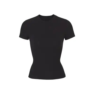 SKIMS Crop Cotton Blend T-Shirt in Marble at Nordstrom, Size 3 X | Nordstrom