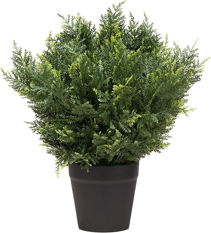 Artificial Cedar Topiary Tree Artificial Cedar Tree Bushes Potted Plants for Home Office Indoor O... | Amazon (US)