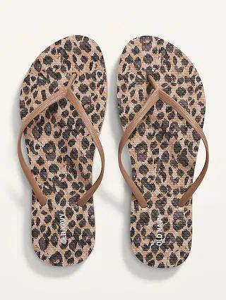 Patterned Plant-Based Flip-Flop Sandals For Women | Old Navy (US)