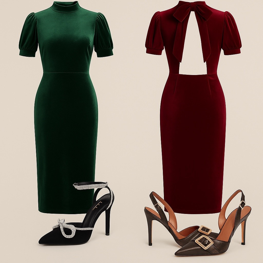 Holiday Party Outfit Ideas | Velvet Midi Dress + Sparkle Heels

#HolidayStyle #VelvetSeason #LTKHoliday #PartyOutfitInspo #WinterWeddingGuest

#LTKOver40 #LTKPetite #LTKSaleAlert