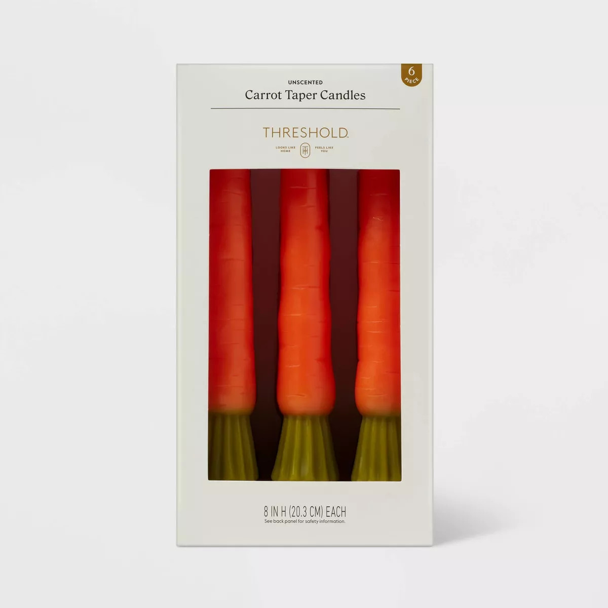 6pk Carrot Taper Candle Set - Threshold™ | Target