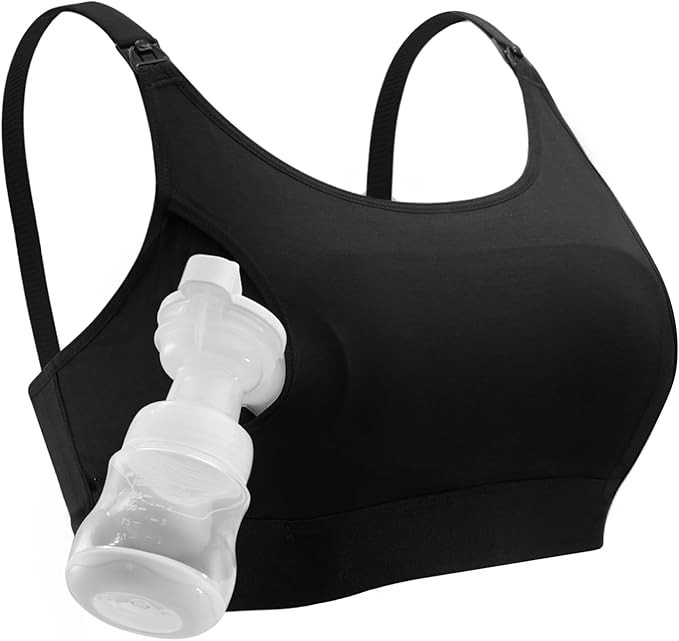 Momcozy Hands Free Pumping Bra, Adjustable Breast-Pumps Holding and Nursing Bra, Pumping & Nursin... | Amazon (US)
