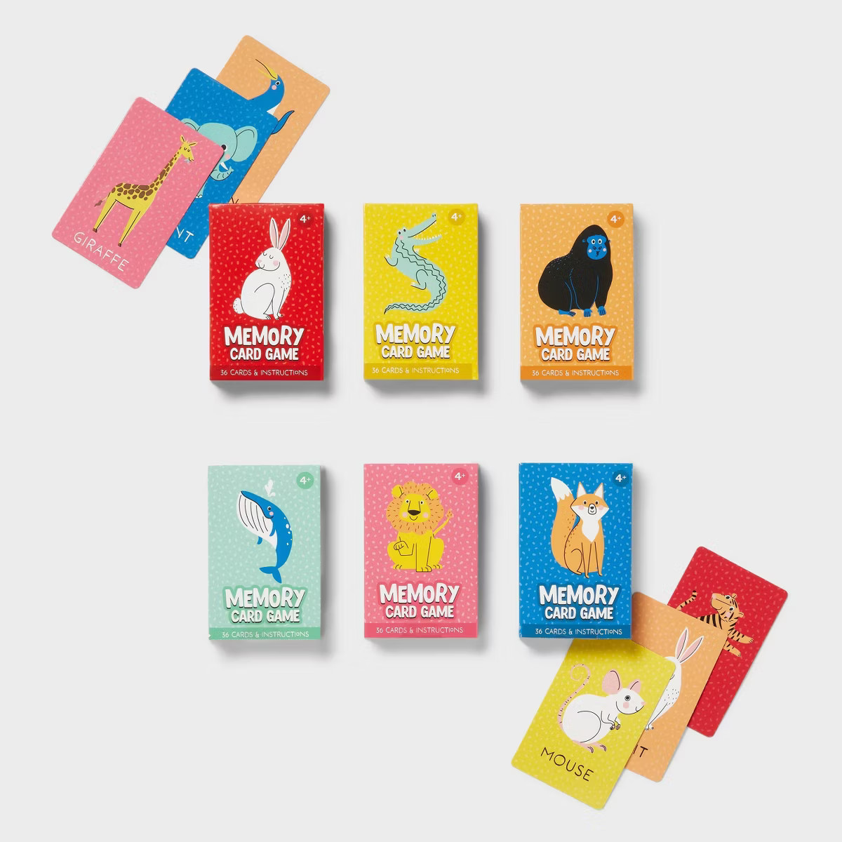 6ct Memory Card Game - Spritz™: Multi-Colored Party Favors, Paper Material, Ages 6+ | Target